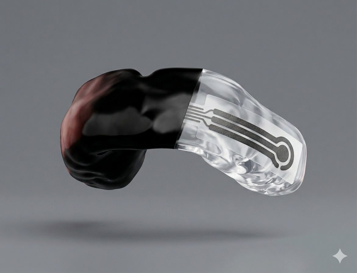 BiteBio mouthguard with integrated sensor
